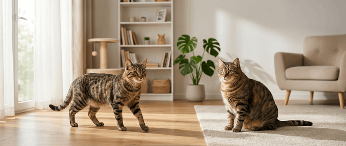 Cat in living room