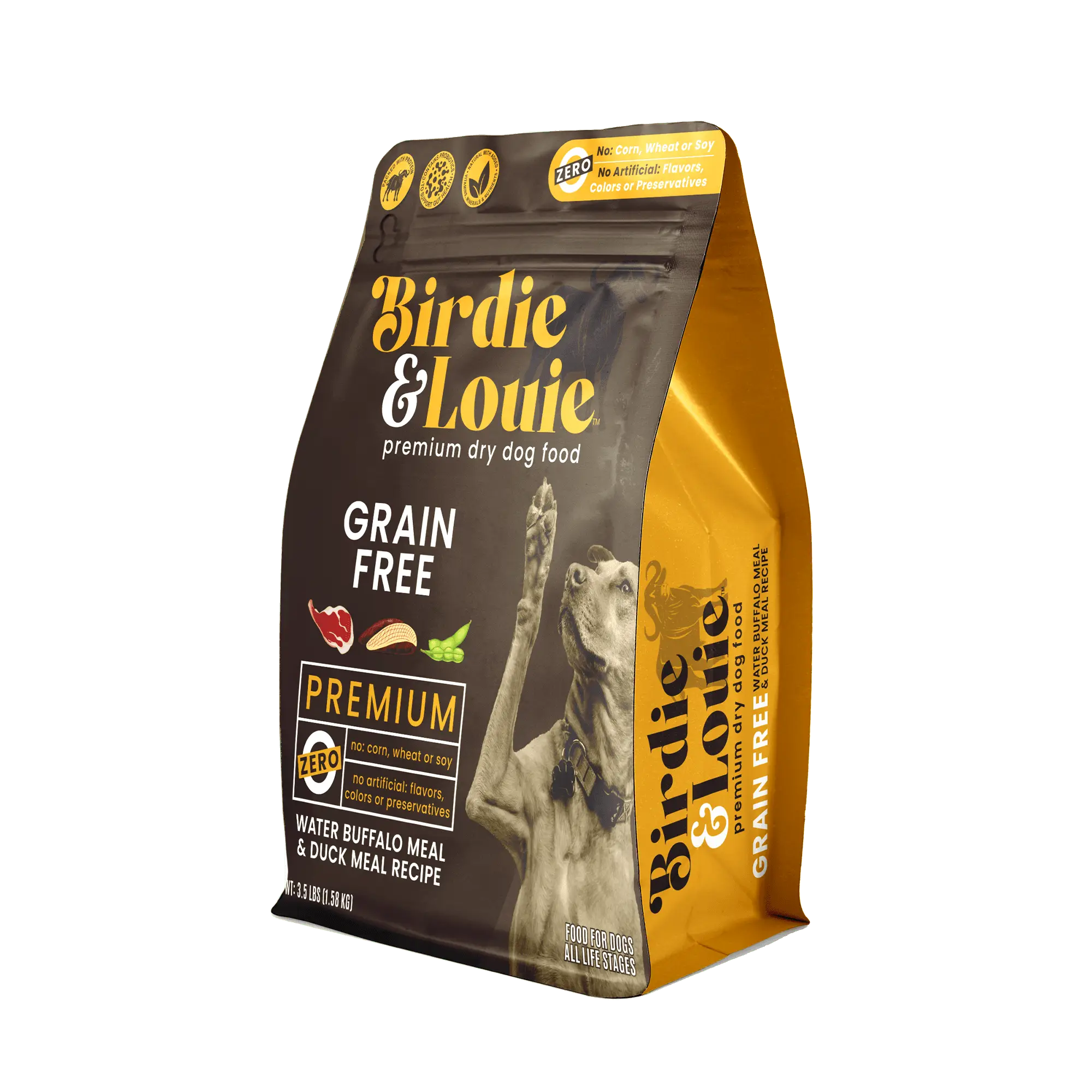 Birdie & Louie Water Buffalo Meal & Duck Meal Recipe Dry Dog Food