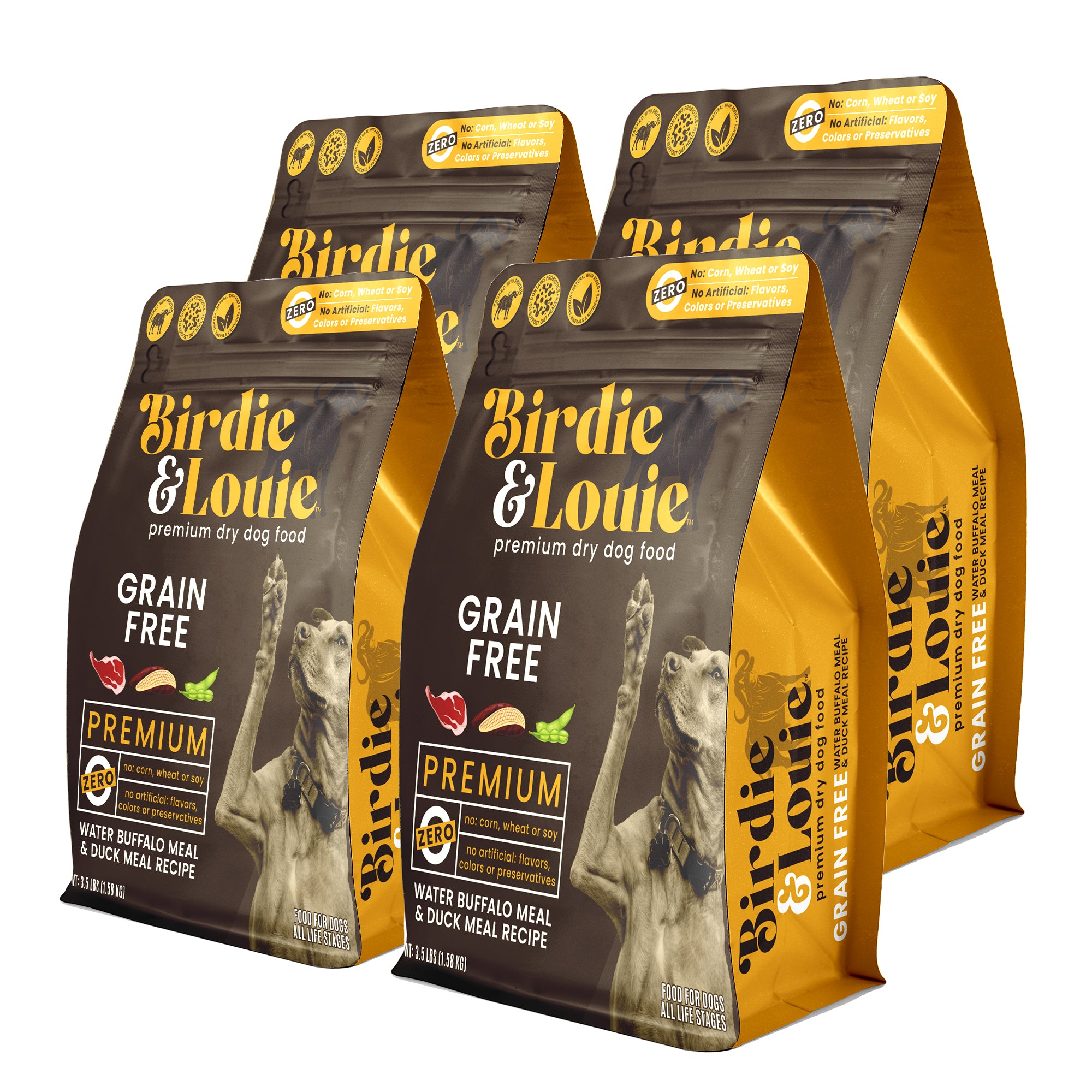 3.5lb Water Buffalo Meal & Duck Meal Recipe Dry Dog Food – Birdie